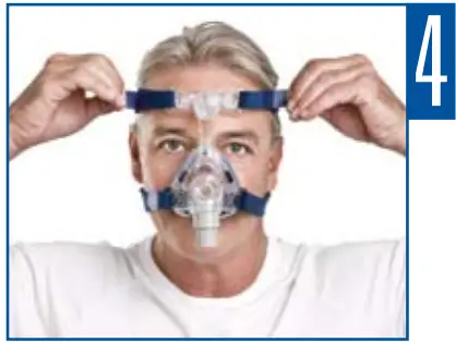 ResMed Mirage SoftGel Nasal Mask - straps evenly