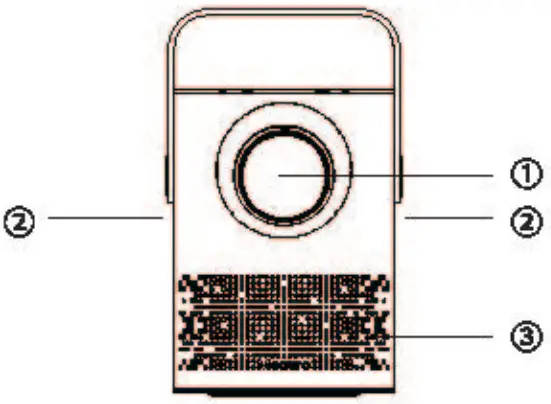 Meauro APT02 Portable Outdoor Projector - Front