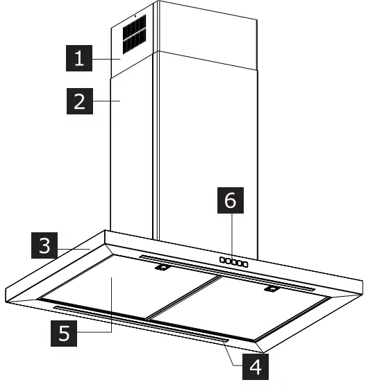 IKEA 003 921 40 SVÄVANDE Ceiling Mounted Extractor Hood-