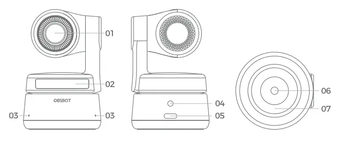 OBSBOT Tiny AI-Powered PTZ Webcam 1080p Full HD 2