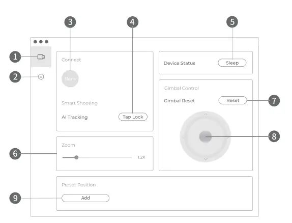 OBSBOT Tiny AI-Powered PTZ Webcam 1080p Full HD 8