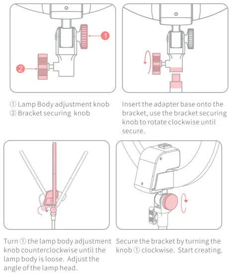 NEEWER WRP18 Smart Ring Light - nstall ring light