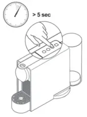 With machine turned off