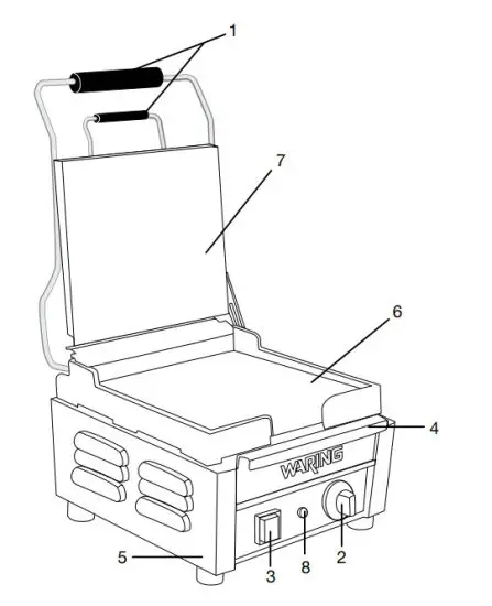 WARING COMMERCIAL WPG250 Toasting Grills - PARTS