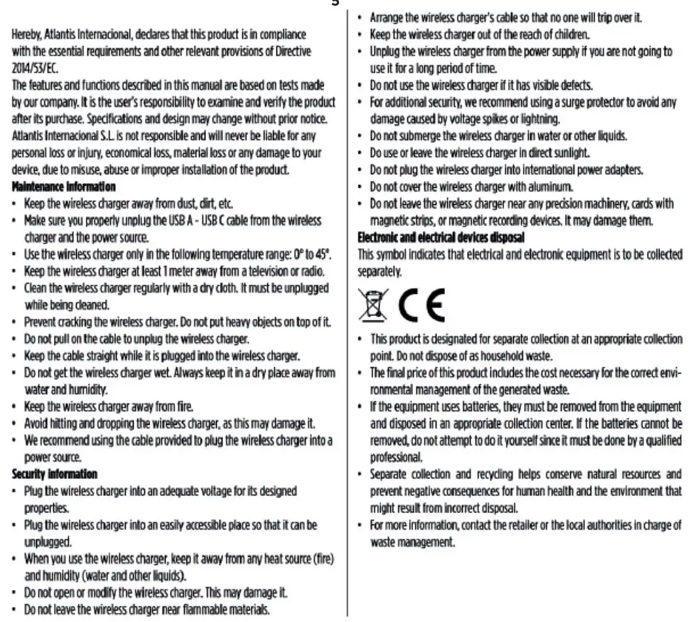 ATLANTIS UVBOXPRO Mobile Phone Wireless Charging Sterilizing Box User Guide - Legal Note