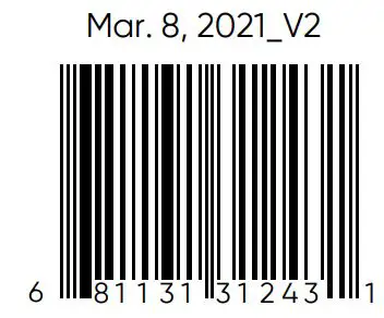 onn 100027961 50-Inch Full Motion TV Wall Mount User Guide - Bar Code