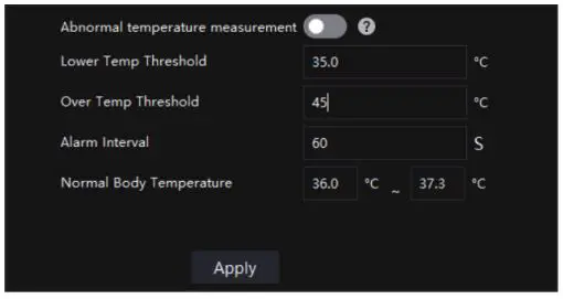 D-Link Group Temperature Screening Camera Kit - Temperature Configuration