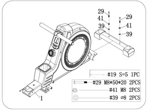 LIFESPAN Magnetic Rowing Machine - STEP 1