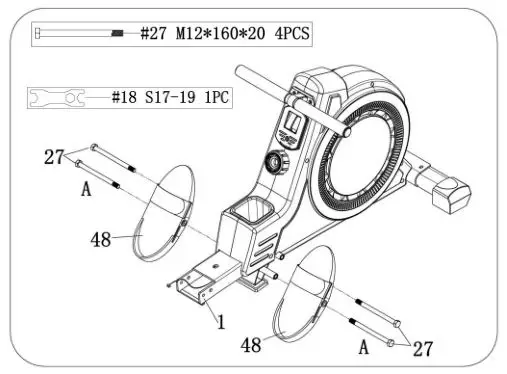 LIFESPAN Magnetic Rowing Machine - STEP 2