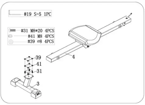 LIFESPAN Magnetic Rowing Machine - STEP 5