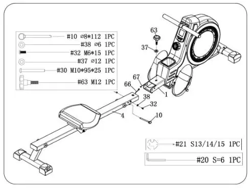 LIFESPAN Magnetic Rowing Machine - STEP 6
