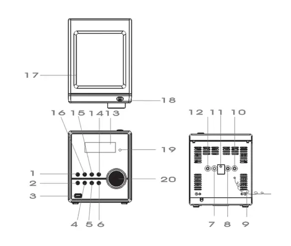 SYLVANIA SRCD804BT-B Bluetooth CD Microsystem with FM Radio-Fig2