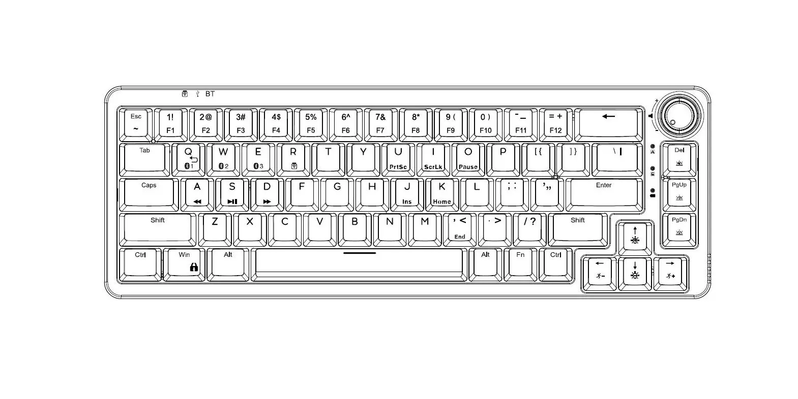 Epomaker Th68 65% Hot-swap Wired/wireless Mechanical Keyboard User Guide