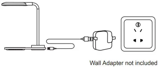 Starline Usa EL192 10W Wireless Charging LED Lamp - Wall Adapter