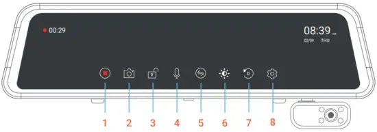 REXING M3 1080p 3 Channel Mirror Dash Cam with Smart BSD GPS - Image 49