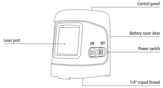 CENTRE POINT CP C11G Crossline Laser Level - Control panel