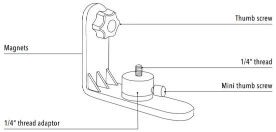 CENTRE POINT CP C11G Crossline Laser Level - Thumb screw