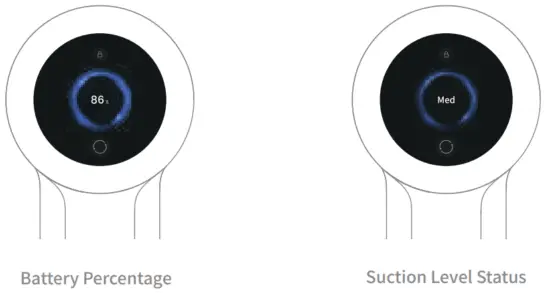 dreame V12 Pro Cordless Stick Vacuum - Display Screen