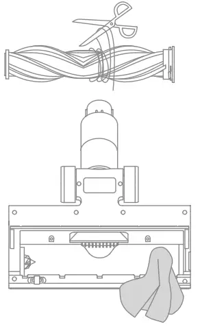 dreame V12 Pro Cordless Stick Vacuum - Use scissor to cut off