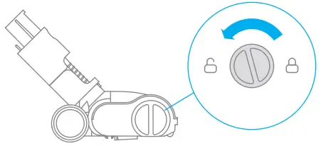 dreame V12 Pro Cordless Stick Vacuum - lock counterclockwise