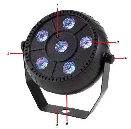 digitech SL 3515 Rechargeable LED PAR Light - Product Diagram