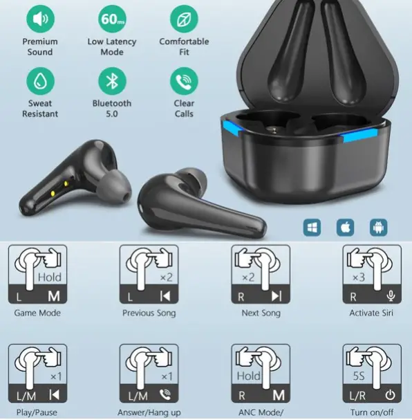 HZPOWEN-Wireless-Earbuds-Wireless-In-ear-Headphones-with-HD-Stereo-Sound-Bluetooth-fig-1