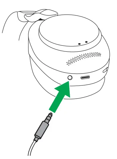 Jabra EVOLVE2 85 100% VoIP Headset - jack port