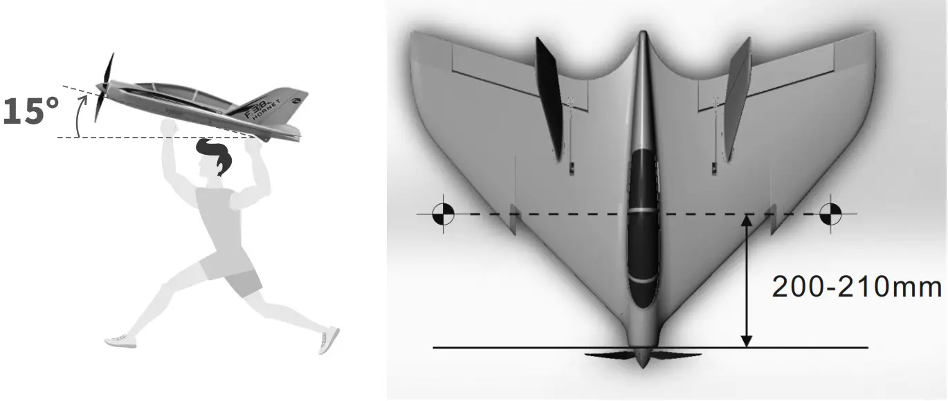 HORNET RC Plane - Checking the model’s balance