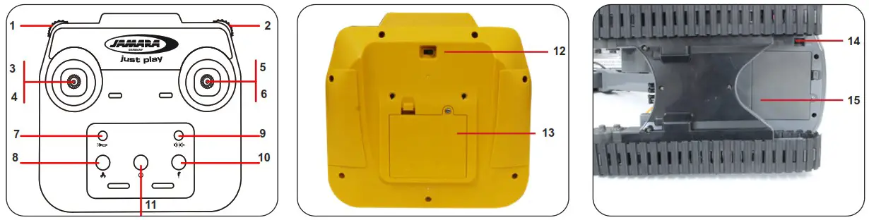JAMARA 406300 Bagger Volvo EC160E Metal Excavator - Components