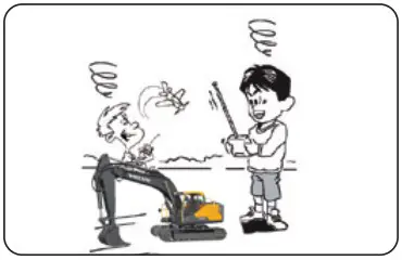 JAMARA 406300 Bagger Volvo EC160E Metal Excavator - Safety Notes 5