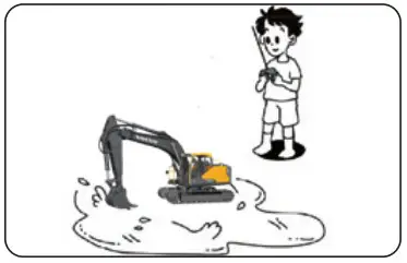 JAMARA 406300 Bagger Volvo EC160E Metal Excavator - Safety Notes 6