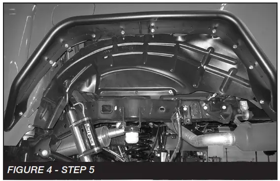 FABTECH FTS24248 2020-2022 Jeep Gladiator JT Rear Tube Fender Kit - SEE FIGURES 4-5