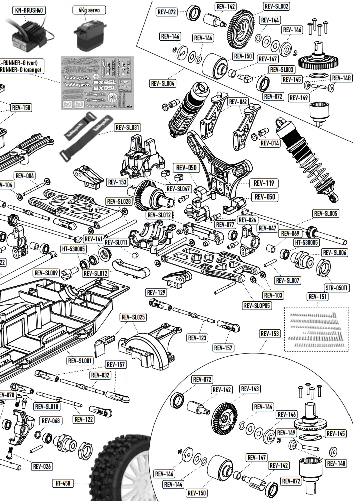 Hobbytech BX8SL RUNNER stickered body - fig16