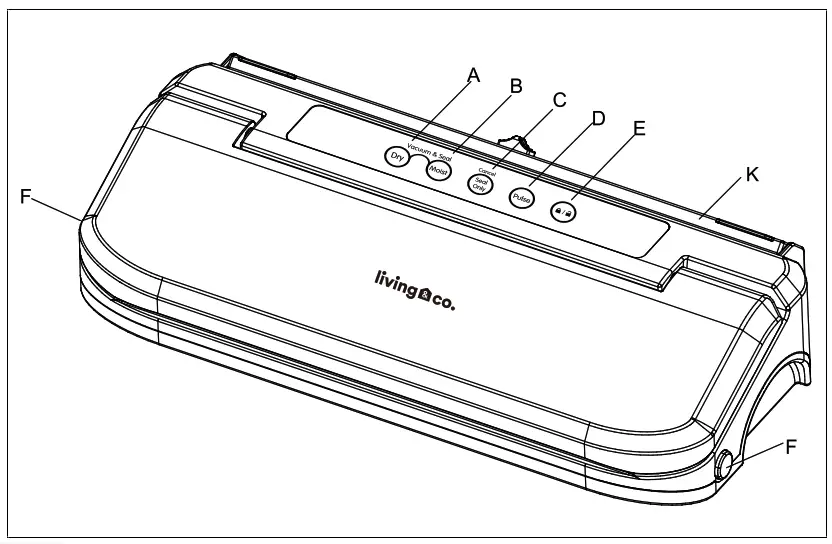 LIVING CO VS160-N Vacuum Food Sealer - Vacuum Sealer