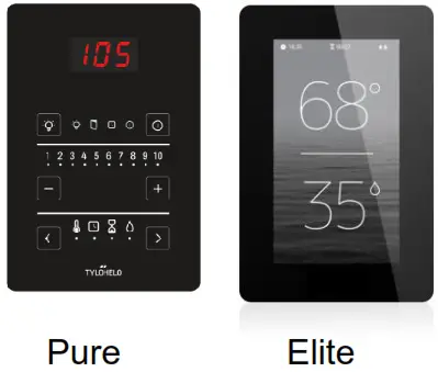 helo CUP D Electric Sauna Heater - Control panel