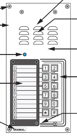 VIKING K-1200-IP Series VoIP Entry Phone System with 12 Button Auto Dialer 1