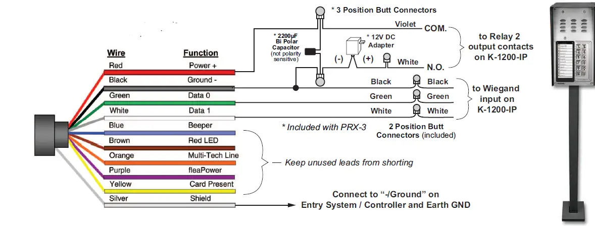 VIKING K-1200-IP Series VoIP Entry Phone System with 12 Button Auto Dialer 10