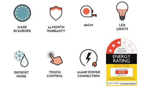 ARTUSI-AFDF620X-84cm-Freestanding-Four-Door-Refrigerator-and-Freezer-fig-1