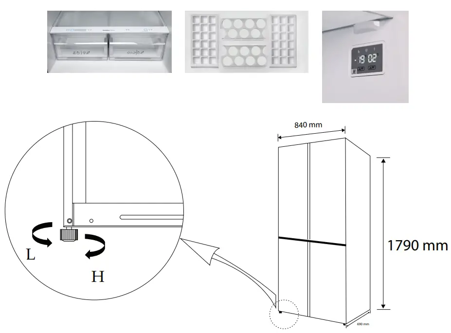 ARTUSI-AFDF620X-84cm-Freestanding-Four-Door-Refrigerator-and-Freezer-fig-2