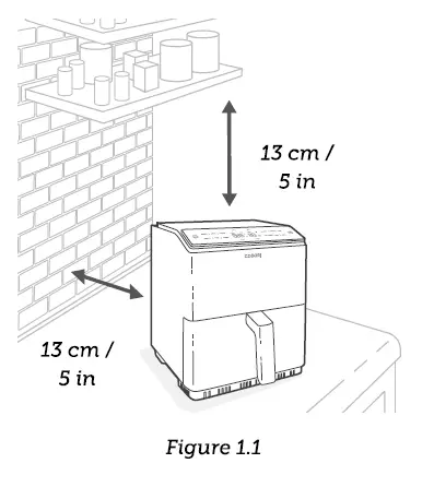 COSORI CAF-P583S-AEUR Dual Blaze 6.4 Liter Smart Air Fryer 6