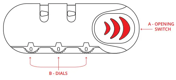 SQ professional 801 London Luggage Combination Lock