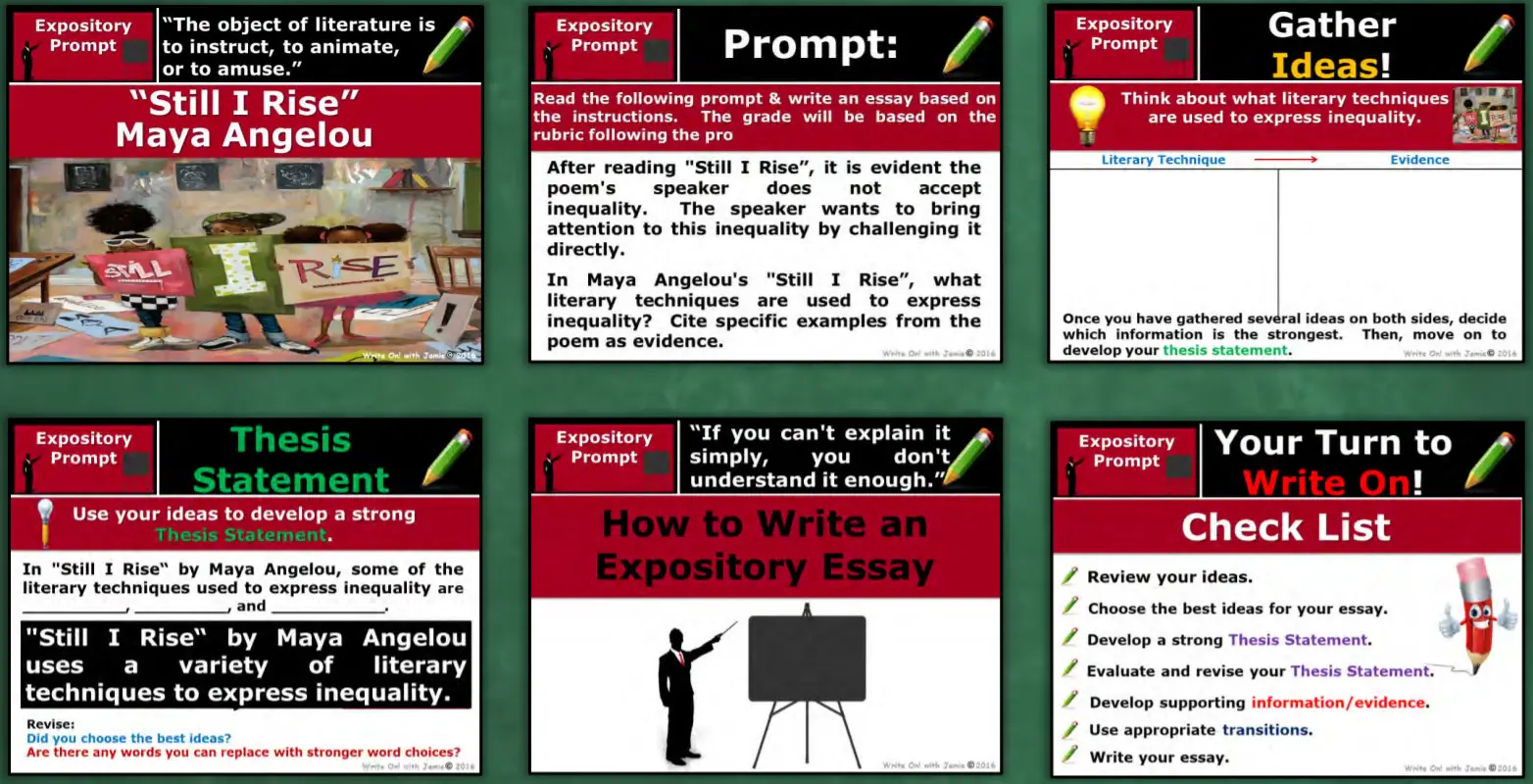EXPOSITORY WRITING Still I Rise - powerpoint
