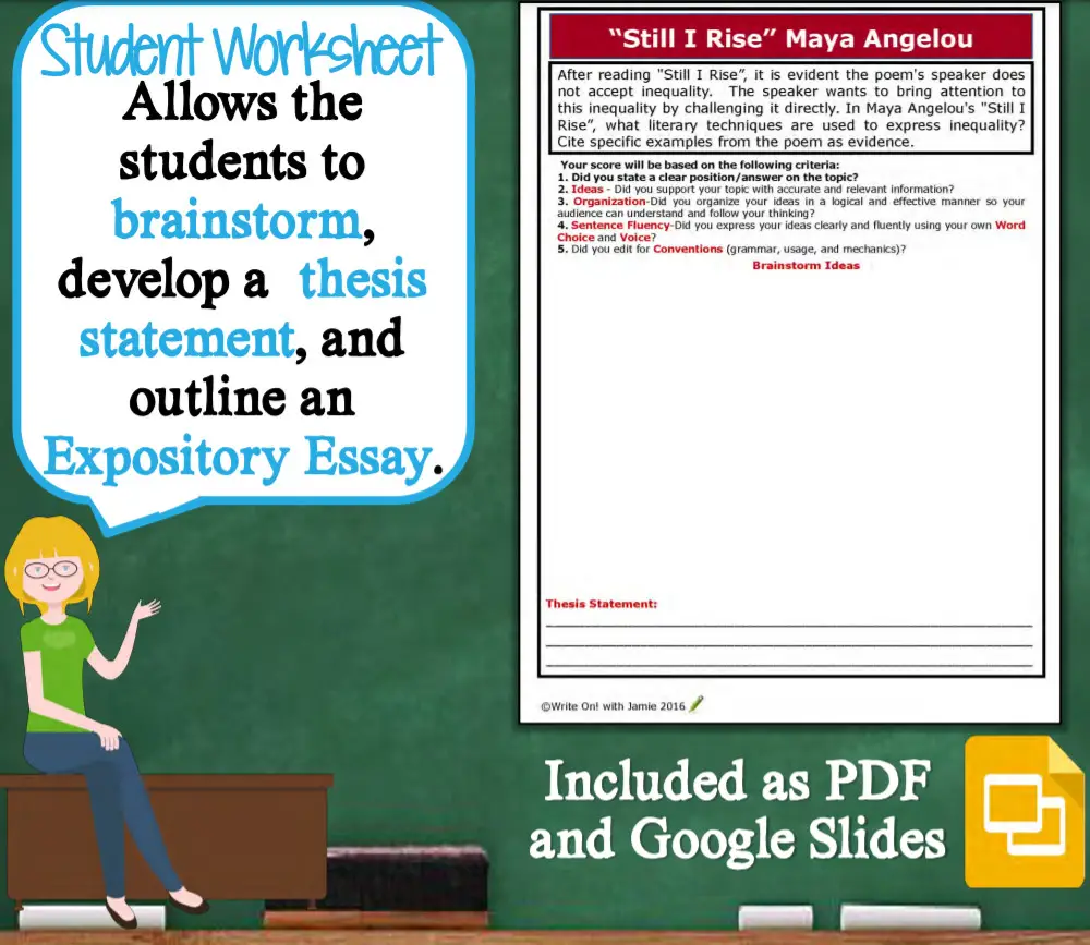 EXPOSITORY WRITING Still I Rise - step12