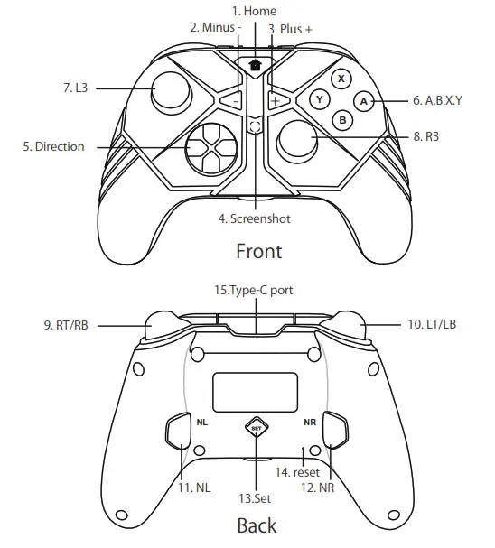 Controllers T-S101 Wireless Game Controller