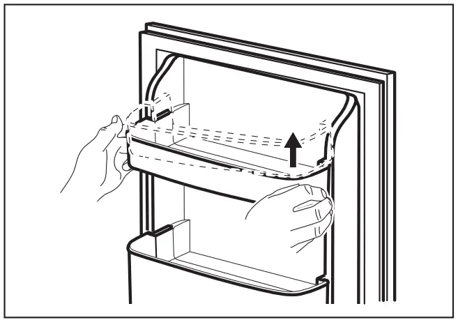 Removing and installing the door shelf