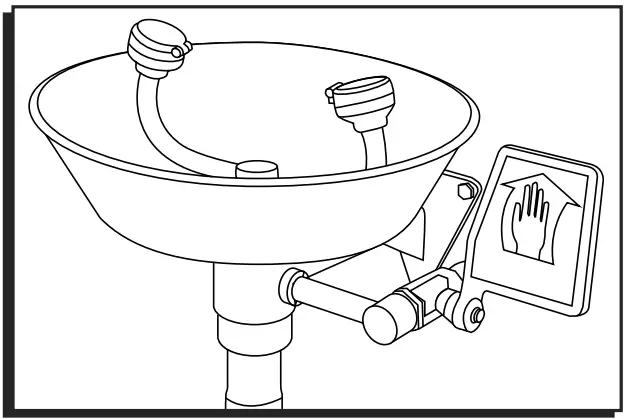 ULINE H-5457, H-5795 Wall Mount Eyewash -