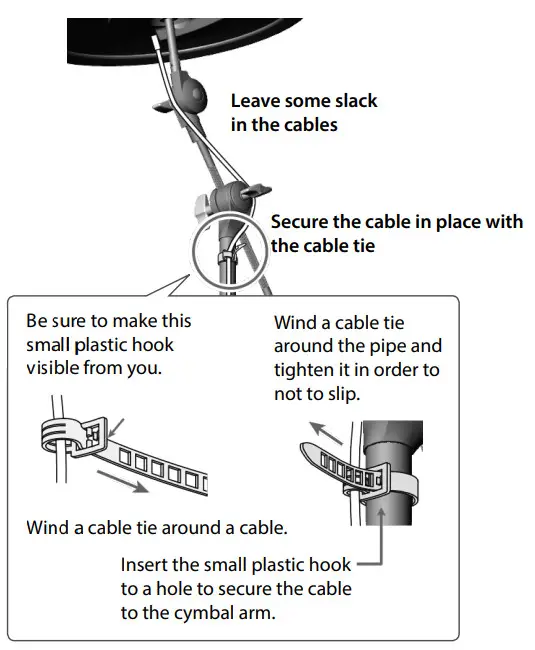 Roland VAD103 V-Drum Acoustic Design - Fixing the cables
