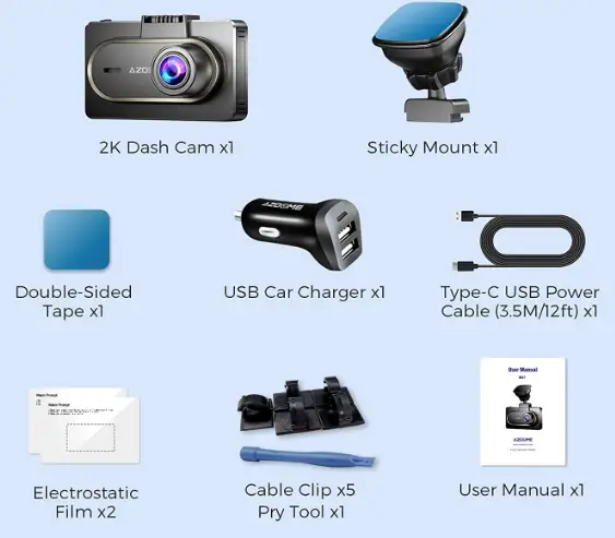 AZDOME-M27-2K-Dash-Cam-Built-in-WiFi-GPS-fig-1