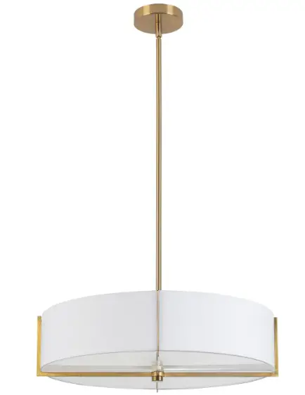 Dainolite PST-214P Preston 4-Light White Modern-Contemporary-Drum-Pendant-Light-product-img