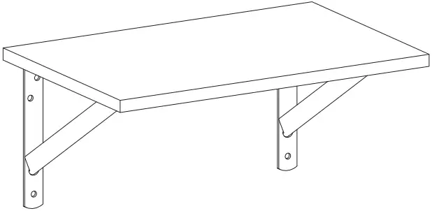 PROJECT SOURCE 46357PKLLG Heavy Duty Black Shelf Bracket 01